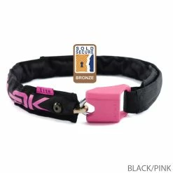 Hiplok Antivol à Chaîne Lite -Vélo Électrique Soldes Magasin 20113709 40303054 Hiplok Lite tragbares 6mm Kettenschloss HLLOC 0021 LT1BP PinkBlack schrift