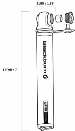 Blackburn Mini-pompe AirStik 2Stage -Vélo Électrique Soldes Magasin 353100 001 4