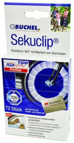 Büchel 3M Scotchlite Sekuclip 80mm Réflecteurs De Rayons (72 Pièces)