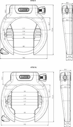 Abus Antivol De Cadre Pro Amparo 4750 XL R -Vélo Électrique Soldes Magasin Abus 69354 20113959 Pro Amparo 4750 XL R Rahmenschloss 3
