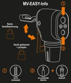 SKS Germany Tête De Pompe MV Easy -Vélo Électrique Soldes Magasin SKS GERMANY MV Easy Pumpenkopf 11684 d