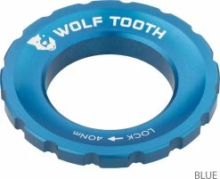 Wolf Tooth Components Centerlock Lockring -Vélo Électrique Soldes Magasin Wolf Tooth Centerlock Rotor Lockring Blue 3