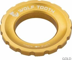 Wolf Tooth Components Centerlock Lockring -Vélo Électrique Soldes Magasin Wolf Tooth Centerlock Rotor Lockring Gold 4