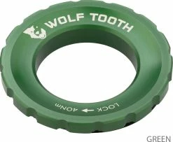 Wolf Tooth Components Centerlock Lockring -Vélo Électrique Soldes Magasin Wolf Tooth Centerlock Rotor Lockring Green 5