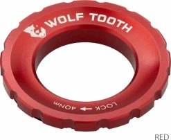 Wolf Tooth Components Centerlock Lockring -Vélo Électrique Soldes Magasin Wolf Tooth Centerlock Rotor Lockring Red 2